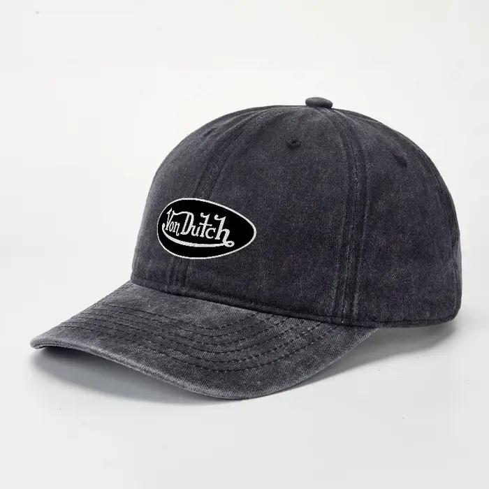 Casquette de baseball en toile délavée avec logo Von Dutch