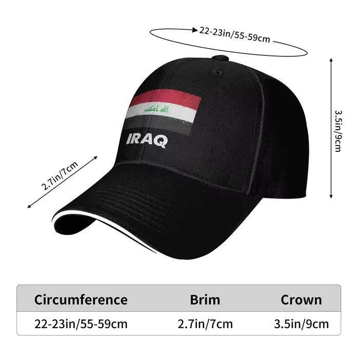 Casquette de baseball décontractée avec drapeau irakien