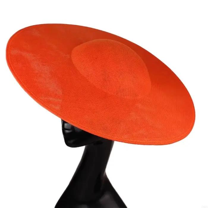 Chapeau Bibi pour Femmes Style Américain Imprimé en Lin Textile de Haute Qualité Polyvalent pour Mariages et Fêtes Occasions Spéciales