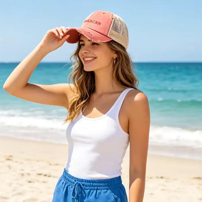 Casquette de baseball rétro pour femme