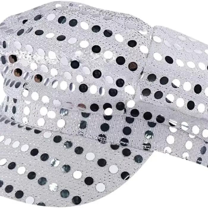 Chapeau à paillettes scintillantes pour femmes occasions spéciales soirées dansantes anniversaires mascarades Carnaval Halloween rétro élégant discothèque