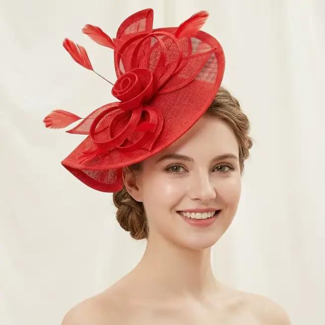 Grand chapeau fascinateur de style français pour femme