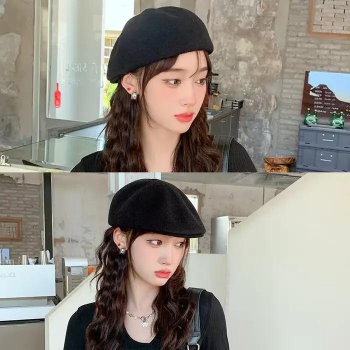 Casquette Newsboy britannique Y2K pour femme