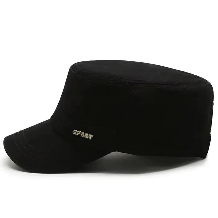 Chapeau militaire plat homme polyvalent protection solaire style langue de canard occassions extérieures printemps automne