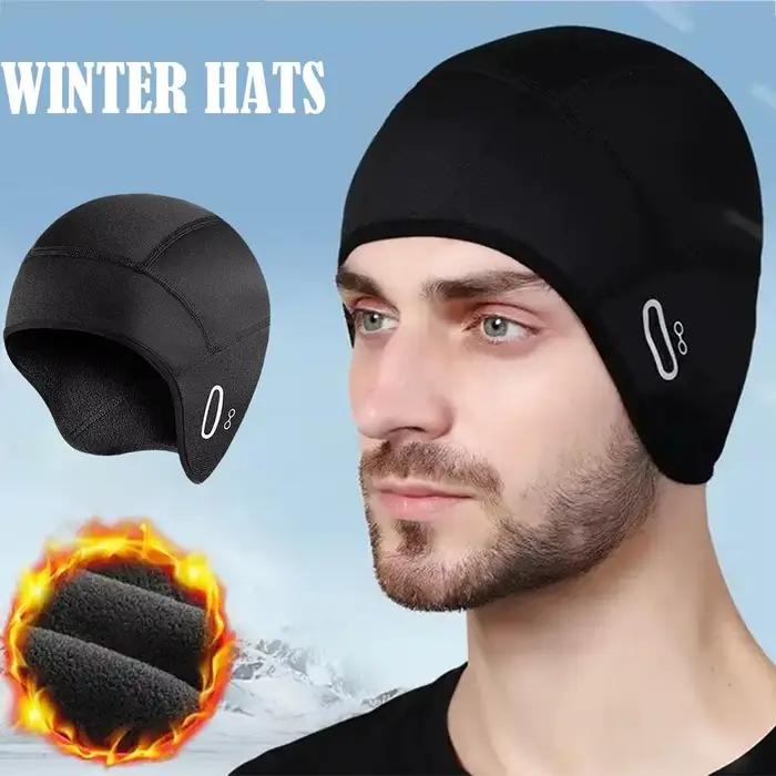 Casquette polaire chaude pour hommes, doublure polaire, coupe-vent, ski, cyclisme, moto, équitation, hiver, activités de plein air, design moderne et respirant
