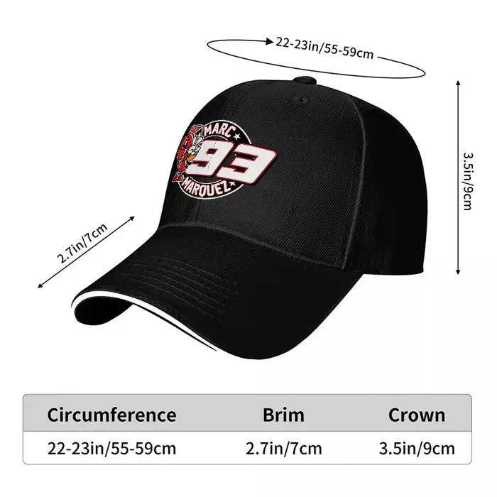 Casquette de baseball MARC 93 avec logo rouge à motif anthropomorphe