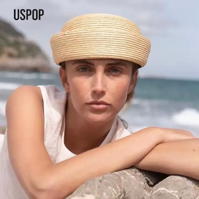 USPOP Chapeau d'été en paille pour femme