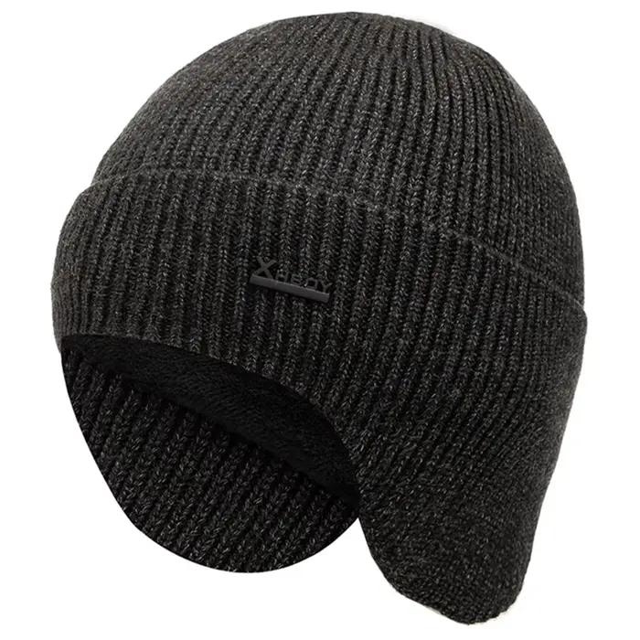 Nouveaux hommes chapeau d'hiver ajouter polaire chaud oreillette casquette élégant doux bonnet