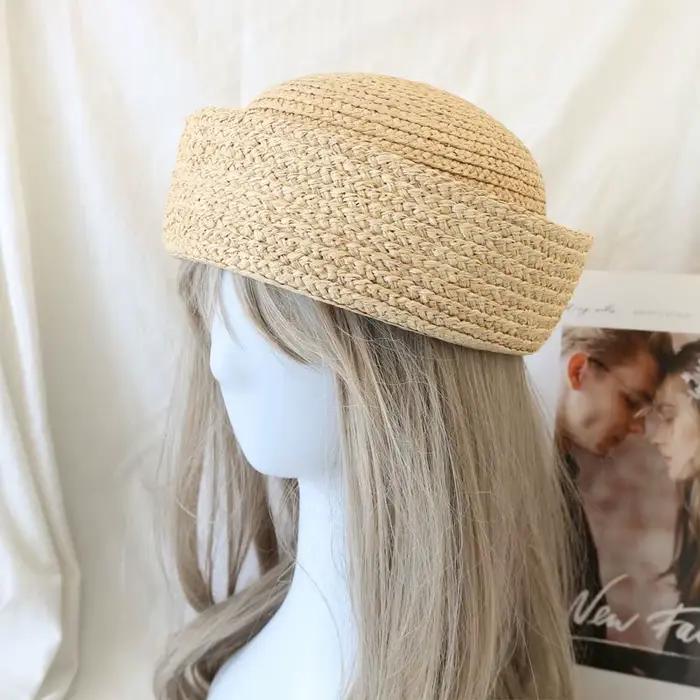 Chapeau Fedora Vintage 100% Raphia Naturel pour Femme