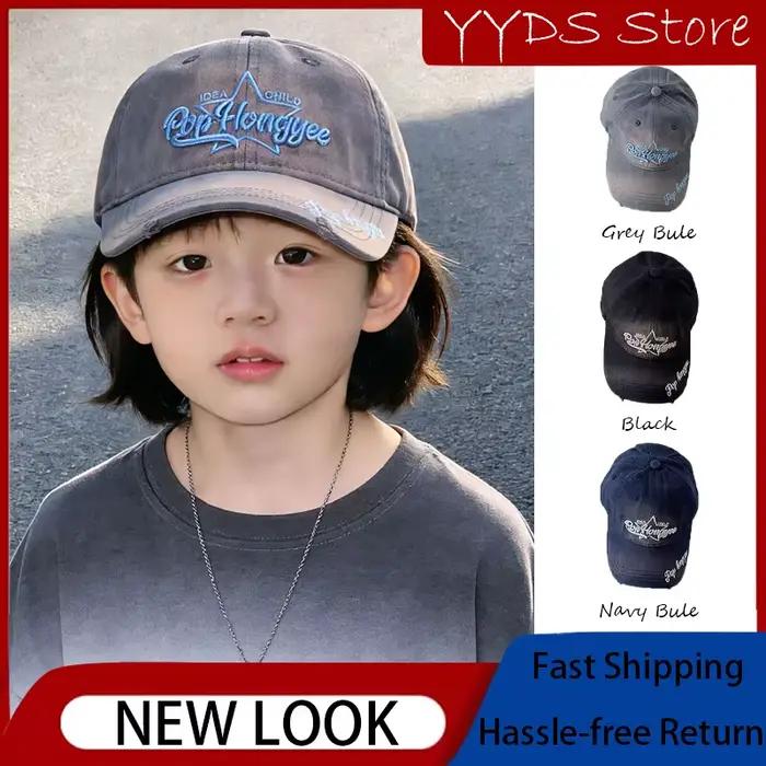 Casquette de baseball brodée délavée pour enfants