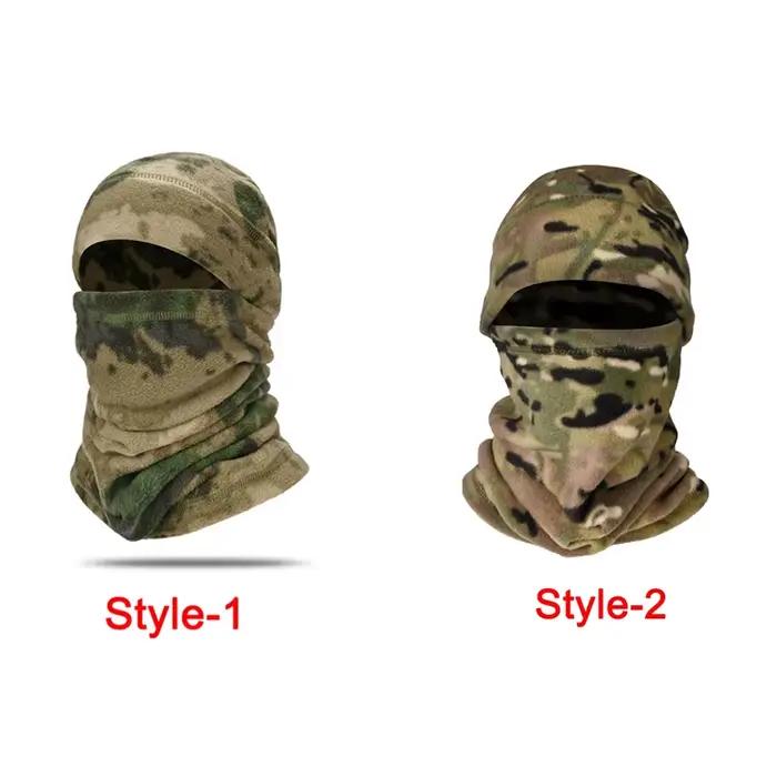 2 pièces de chapeaux et foulards hiver tête chaude en plein air épais vent chaud bavoir hommes Camouflage casquette