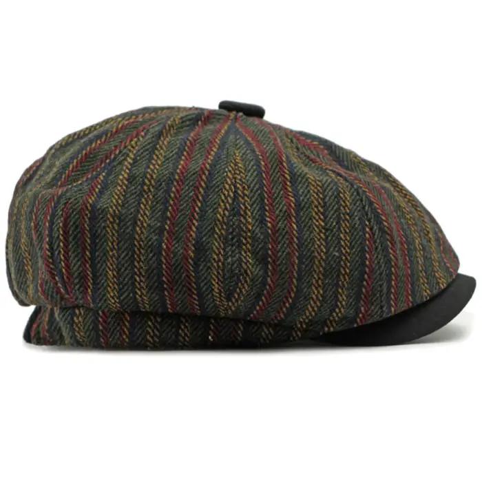 Béret octogonal en coton polyester pour hommes et femmes style sportif et élégant pour printemps et automne occassions décontractées