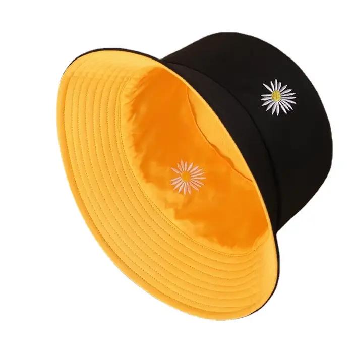 QBHAT – chapeau seau Double face avec lettres brodées