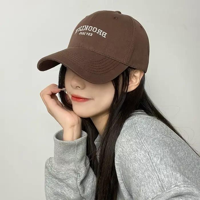 Casquette de Baseball en coton doux avec lettres pour femmes et hommes