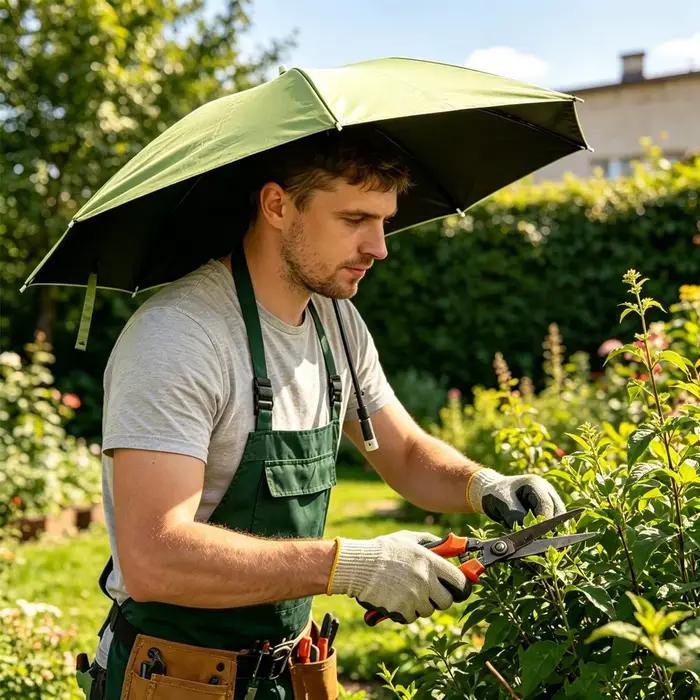 Chapeau parapluie portable pour la tête