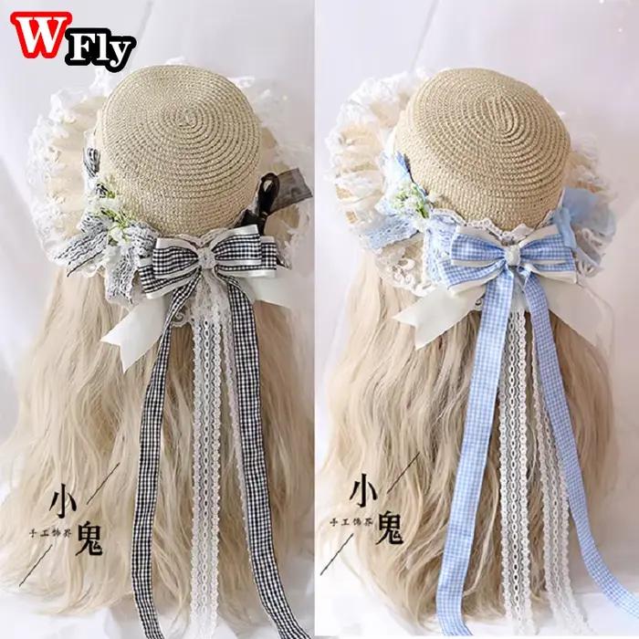 Harajuku-Chapeau de paille d'été pour femmes et filles