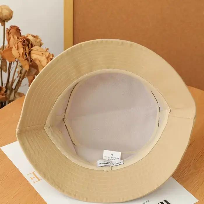 Chapeau de seau en coton sport lettres protection solaire pour homme occasions décontractées été printemps