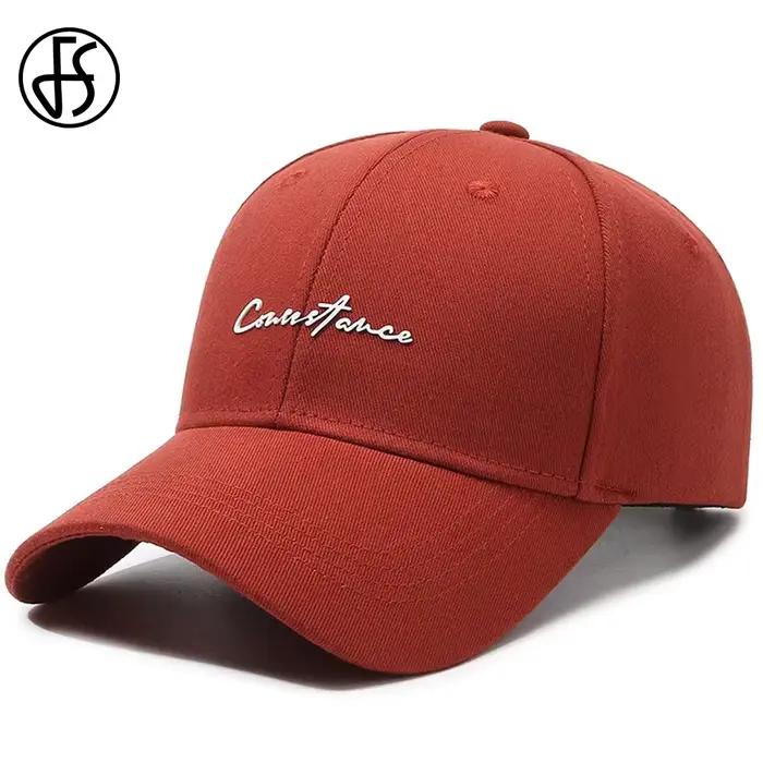 Casquette de baseball orange FS pour hommes et femmes