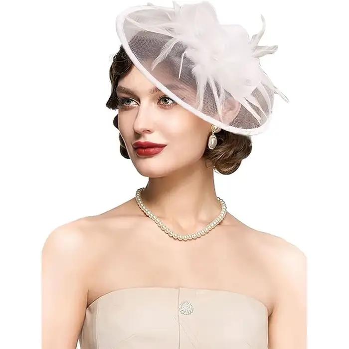 Chapeau Fascinator Élégant et Vintage pour Femme