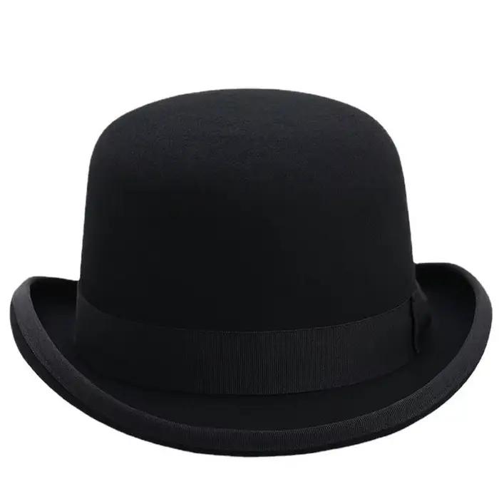 1 chapeau chic en laine de style coréen pour femme - Bord légèrement frisé