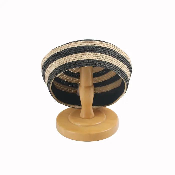 Mode France rayé dôme béret femmes marin chapeau été plage vacances église Derby fête
