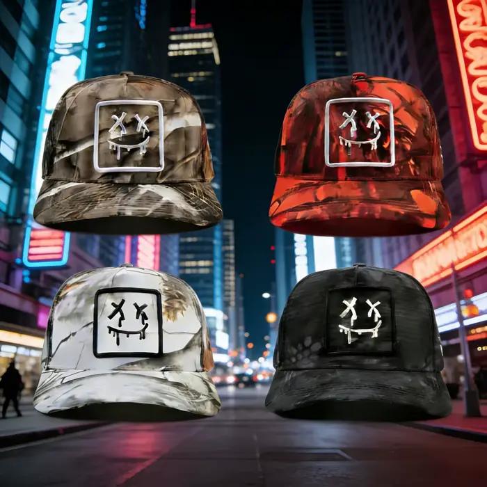 Chapeau camouflage à la mode avec un design de broderie unique - surélevé dans un style d'été