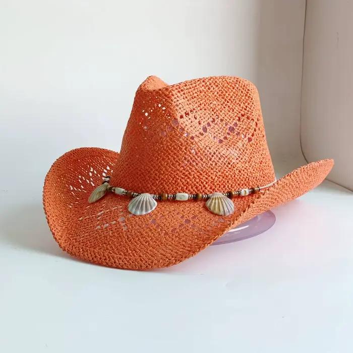 Chapeau de cowboy vert menthe fait main