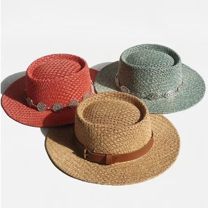 Chapeau de soleil d'été en paille française