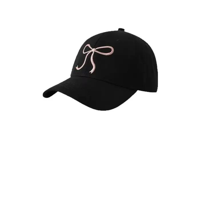 Casquette de baseball rose Coquette brodée avec nœud