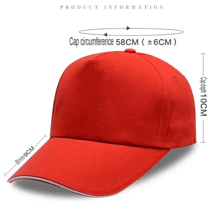 Casquette de baseball en coton pour hommes et femmes