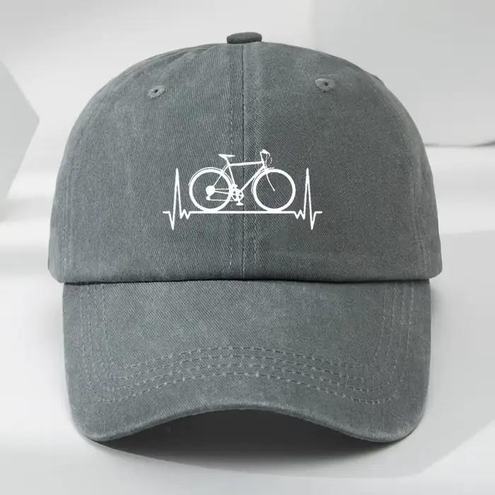 Casquettes de baseball unisexes en polyester avec imprimés de vélos pour protection solaire et tenues décontractées toutes saisons