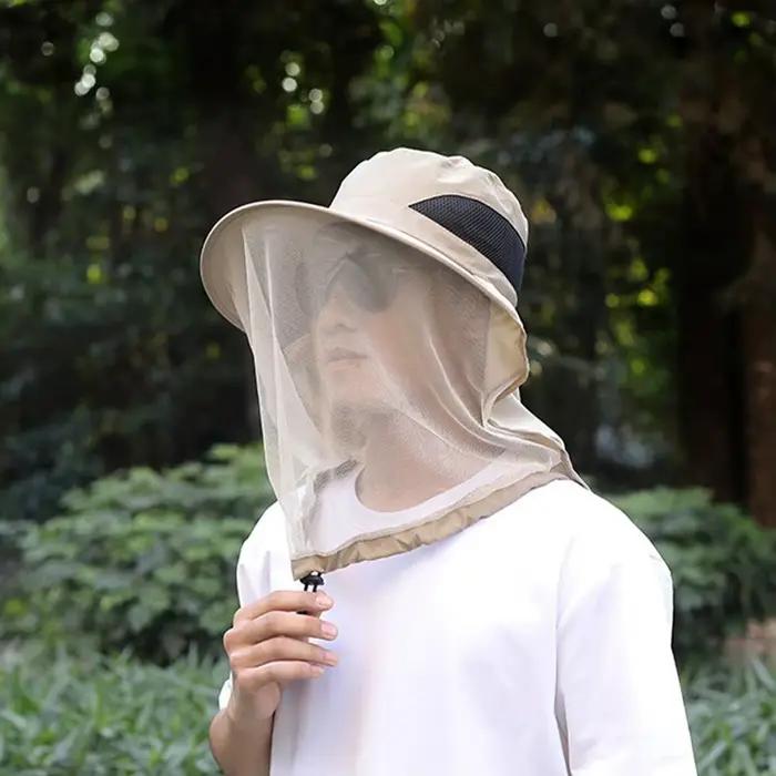 Chapeau de protection UV avec masque facial