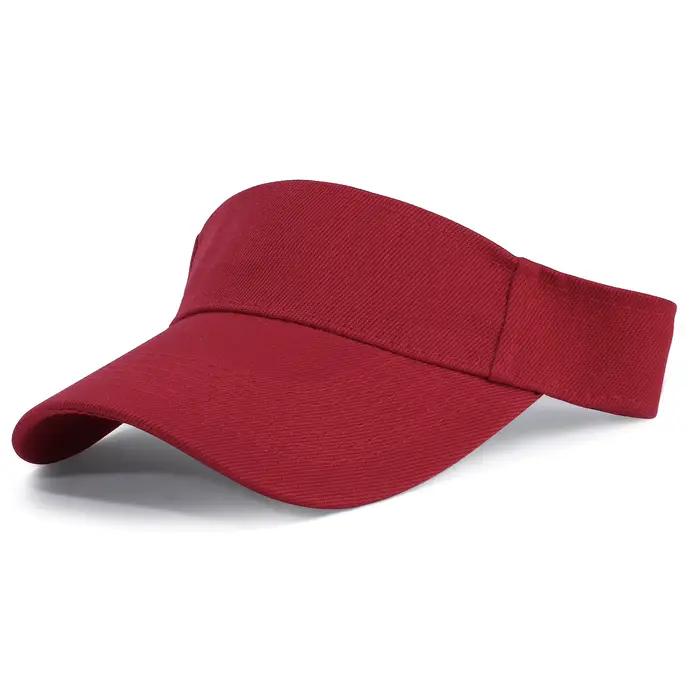 Casquette de tennis ajustable pour femmes et hommes visière large anti-soleil sport extérieur plage course polyester non tissé多种颜色选择