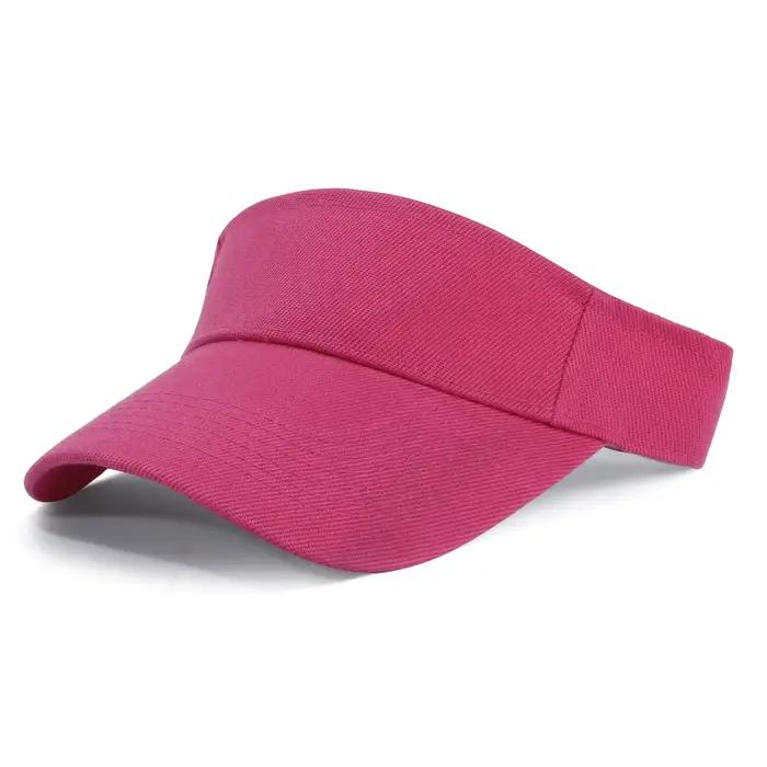 Casquette de tennis ajustable pour femmes et hommes visière large anti-soleil sport extérieur plage course polyester non tissé多种颜色选择