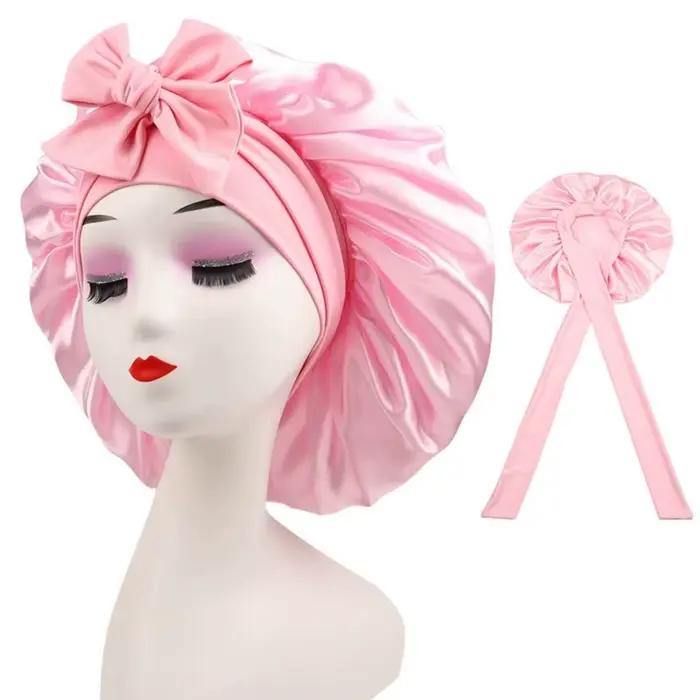 Bonnet en satin, bonnet en soie réglable pour dormir