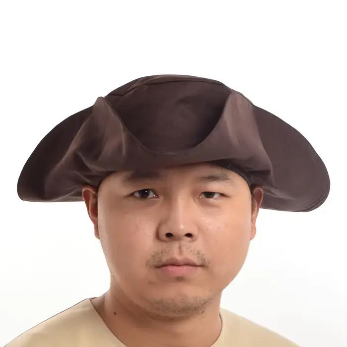 Chapeau de pirate pour hommes accessoire de costume halloween decors de fête océan d'aventure style unique occassions spéciales