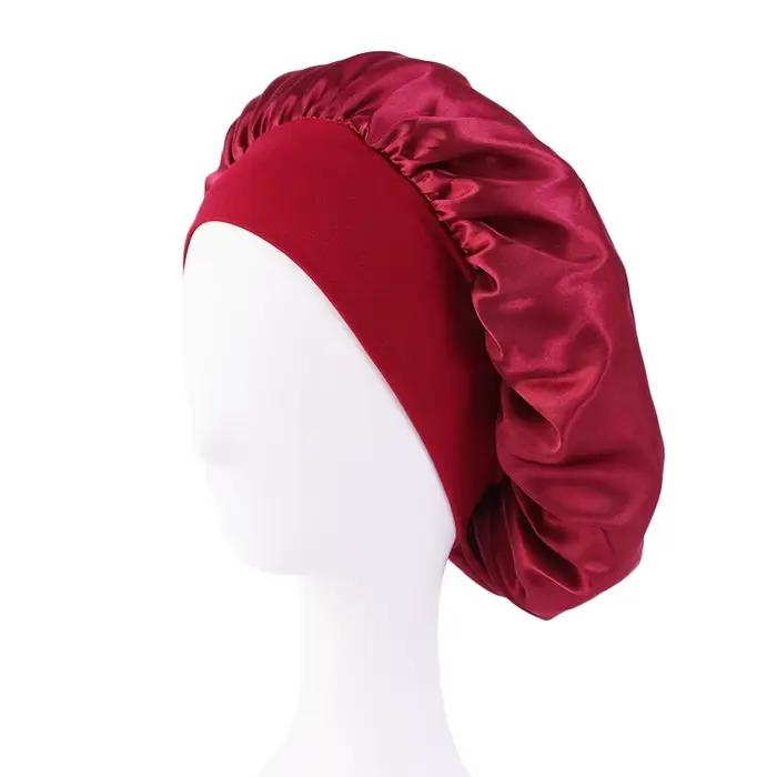 Bonnet de nuit en Satin à large bord