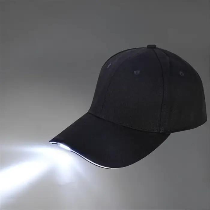 CamSolomon-Casquette de baseball avec éclairage LED de nuit