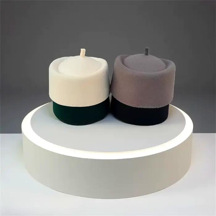 Chapeaux ethniques africains unisexe en polyester et coton avec motifs floraux pour hommes, casquettes blanches et vertes, bérets pour la danse de rue et les occasions spéciales