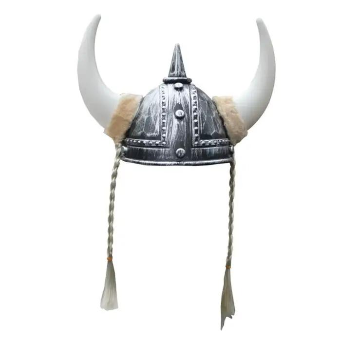 Casque Viking avec cornes tressées coton pour femmes adultes cosplay halloween événements thématiques