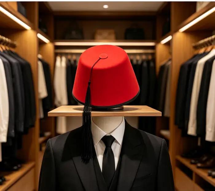 Chapeau Fez Tarboosh avec pompon