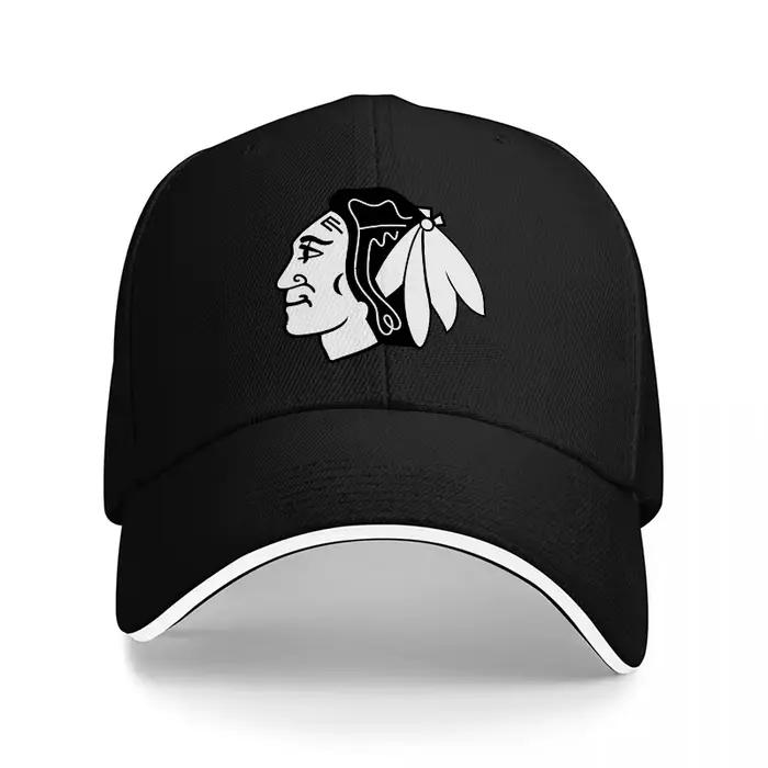Casquette de baseball avec logo de l'équipe de hockey des Blackhawks de Chicago