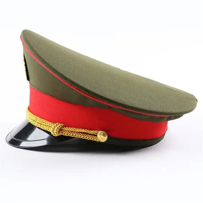 Casquette de performance rouge de mode britannique chapeau militaire vert flanelle acétate pour hommes adultes occasions spéciales urbaines randonnées
