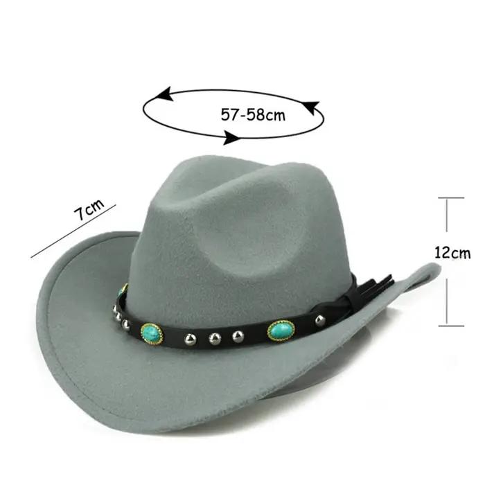 Chapeau de cowgirl sportif en polyester et coton style ethnique pour femmes et hommes, idéal pour les journées de plein air, les randonnées et les événements sociaux
