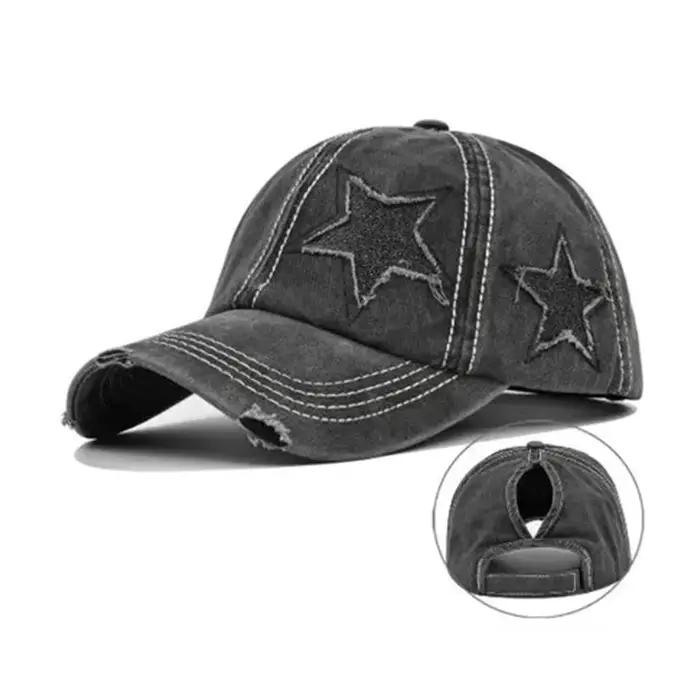 Casquette de Baseball à Queue de Cheval Haute pour Femme