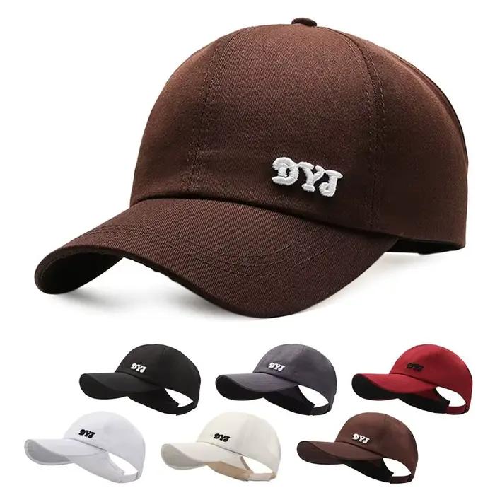 Casquette de baseball en coton avec trou pour queue de cheval