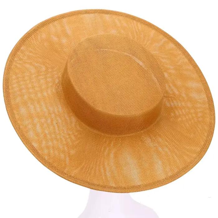 Élégant bricolage chapeau Fascinator Base couleur unie chapeaux