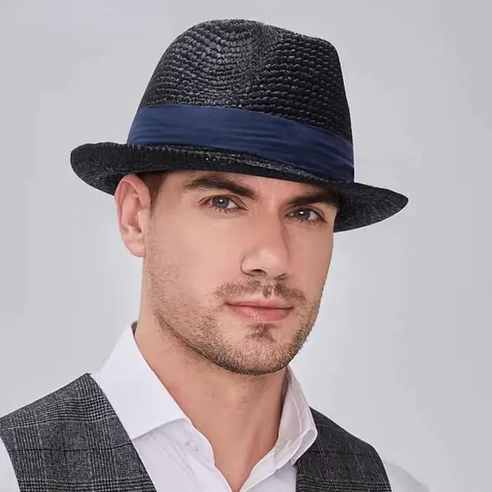 Chapeau de Paille anderTissé Pliable pour Femme et Homme