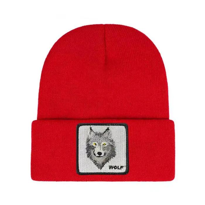 2025 nouvelle mode haute qualité bonnet chapeau pour hommes Animal broderie tricoté