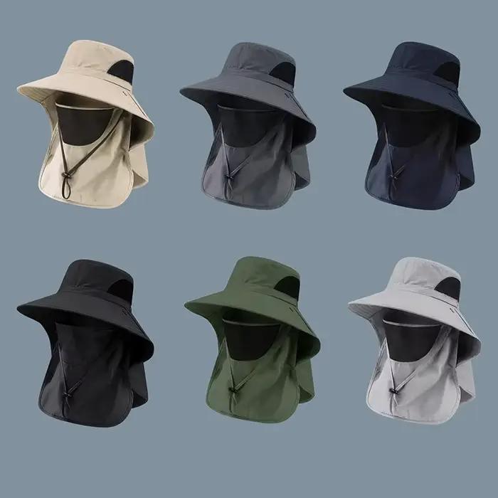 Chapeaux de soleil d'été Protection UV casquette de pêche de chasse en plein air pour hommes femmes randonnée Camping
